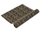 Kuber Industries Tree Printed PVC Anti Slip Skid Shelf Mat, 5 Mtr (Black)